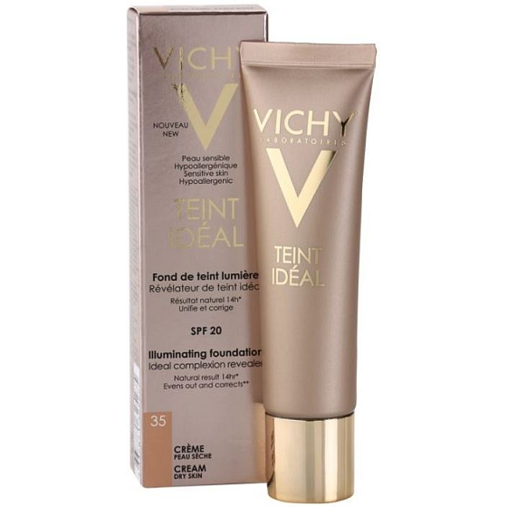 Vichy Teint Idéal rozjasňujúci krémový make-up 35 Beige Dore 30 ml