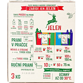 Jelen prací prášok Color, 60 praní, 3 kg