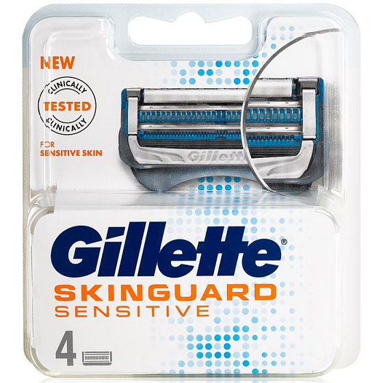 Gillette SkinGuard Sensitive náhradné hlavice pre mužov 4 kusy