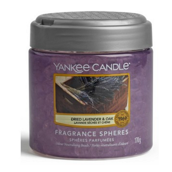 Yankee Candle Dried Lavender & Oak - Sušená levanduľa a dub Spheres voňavé perly neutralizujú pachy a osviežia malé priestory 170 g