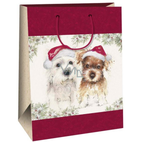 Ditipo Darčeková Kraftová taška 27 x 12 x 37 cm psíkovia 30