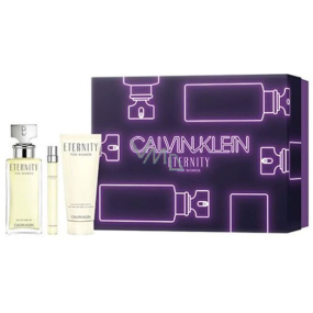 Calvin Klein Eternity toaletná voda pre ženy 100 ml + toaletná voda 10 ml + telové mlieko 100 ml, darčeková sada