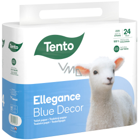 Tento Ellegance Blue Decor toaletný papier 3 vrstvový, 15,5 m, 24 kusov