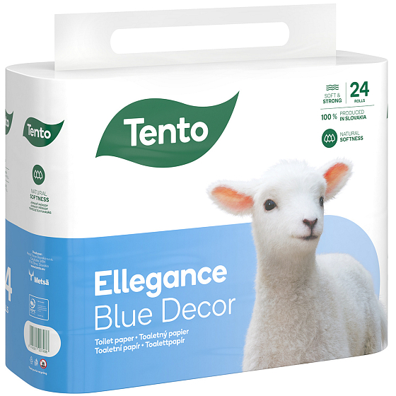 Tento Ellegance Blue Decor toaletný papier 3 vrstvový, 15,5 m, 24 kusov