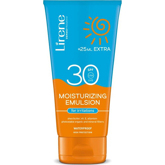 Lirene SC SPF30 Hydratačná opaľovacia emulzia na podráždenú pokožku 175 ml