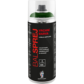 BALSPREJ vrchná univerzálna akrylová farba v spreji, RAL 6002 zelená listová, 400 ml BALSPREJ vrchná univerzálna akrylová farba v spreji, RAL 6002 zelená listová, 400 ml