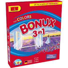 Bonux Color Caring Levanduľa prací prášok, 4 prania, 300 g