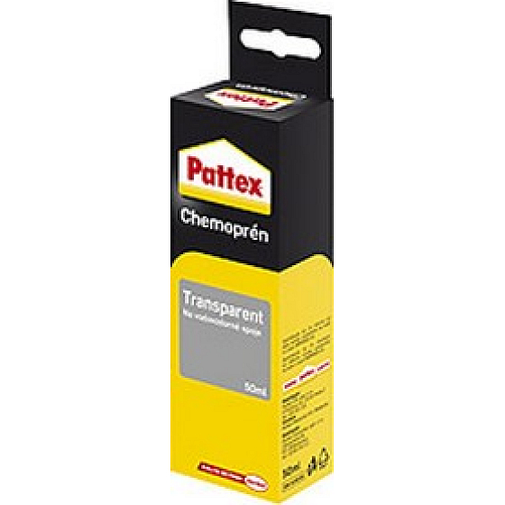 Pattex Chemoprén Transparent lepidlo na vodovzdorné spoje kombinácia materiálov 50 ml v krabičke