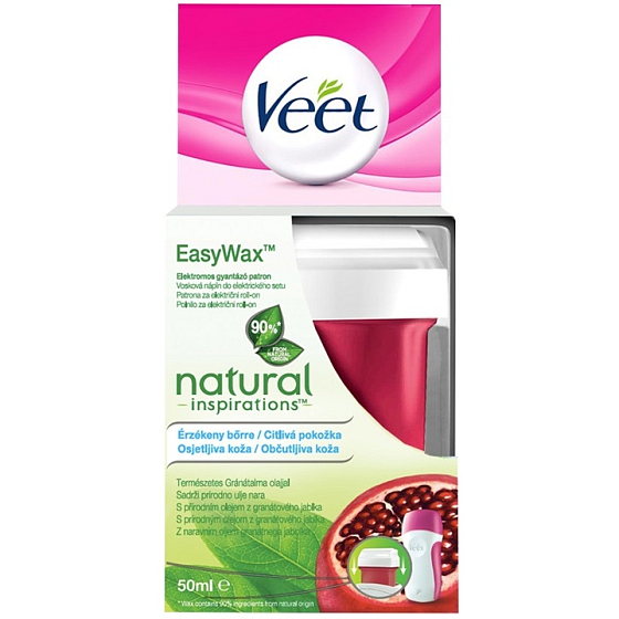 Veet Easy Wax Natural Inspirations vosková náplň do elektrického setu pre citlivú pokožku 50 ml