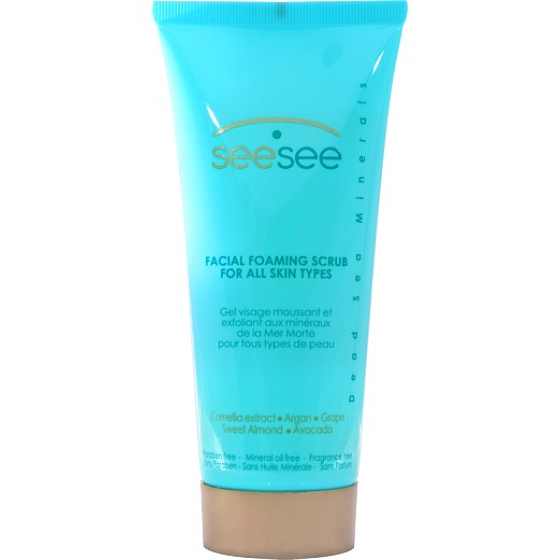 SeeSee Dea Sea Minerals Facial Foaming Scrub s minerálmi z Mŕtveho mora pleťový penový peeling pre všetky typy pleti 200 ml