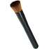 Kozmetický štetec na make-up hnedý guľatý rovný vlas čierna rukoväť 14,5 cm 30450