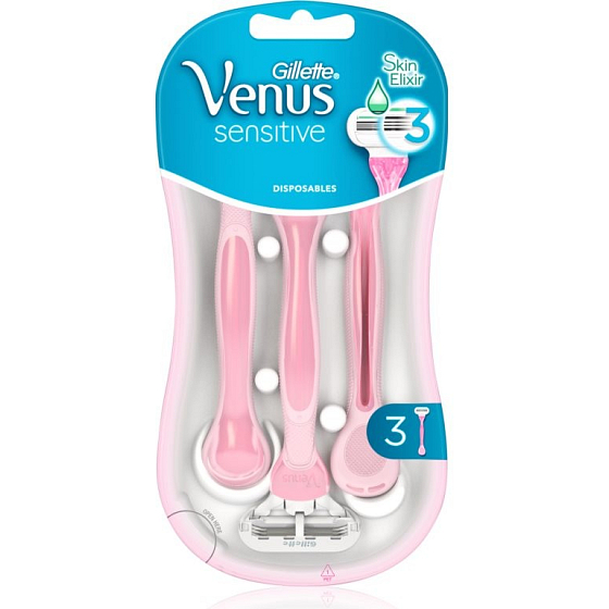 Gillette Venus Sensitive pohotové holítka 3 kusy pre ženy