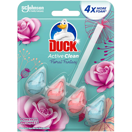 Duck Active Clean Floral Fantasy WC závesný čistič s vôňou 38,6 g