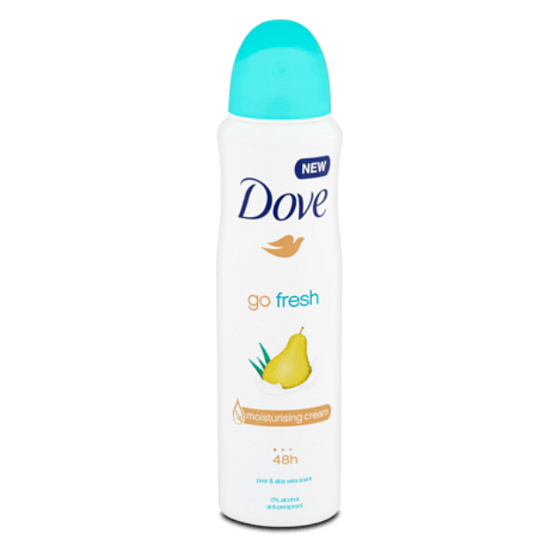 Dove Go Fresh Hruška a Aloe Vera antiperspirant deodorant sprej s 48-hodinovým účinkom pre ženy 150 ml