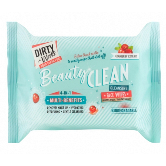 Dirty Works Beauty Clean vlhčené odličovacie obrúsky 25 kusov