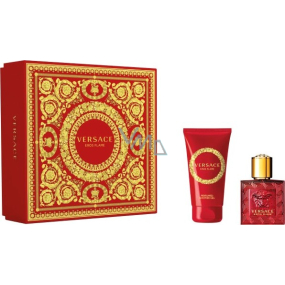 Versace Eros Flame toaletná voda pre mužov 30 ml + sprchový gél 50 ml, darčeková sada