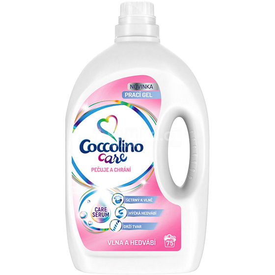 COCCOLINO Care Vlna a hodváb špeciálne starostlivosť o citlivé tkaniny prací gél 75 dávok 3 l