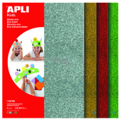 Apli Penová guma s trblietkami (modrá, zlatá, červená, zelená) 210 x 297 x 2 mm A4 4 listy