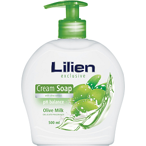 Lilien Olive Milk tekuté mydlo s dávkovačem, 500 ml
