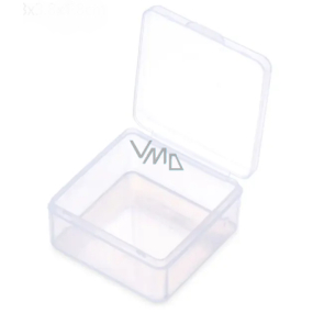 Plastový box číry 6,4 x 6,4 x 2 cm 1 kus