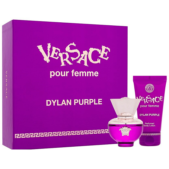 Versace Dylan Purple parfumovaná voda 30 ml + telové mlieko 50 ml, darčeková sada pre ženy