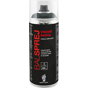 BALSPREJ vrchná univerzálna akrylová farba v spreji, RAL 7005 šedá myšia, 400 ml