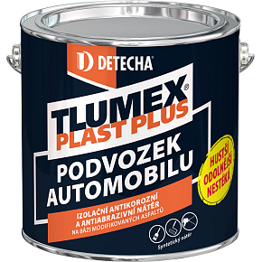 Tlumex Plast Plus antikorózna farba na auto a podvozok, čierna, 2 kg