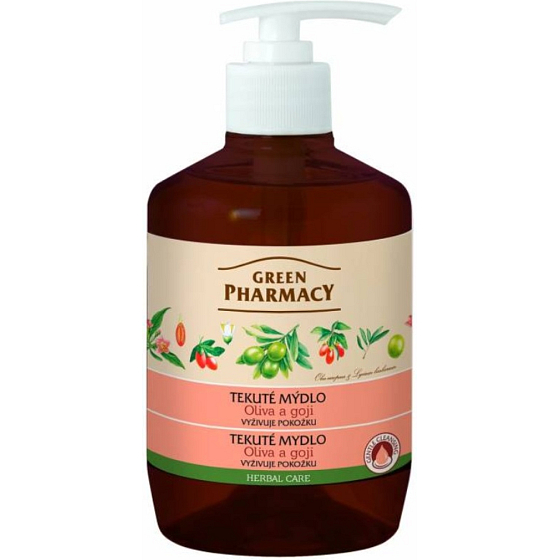 Green Pharmacy Oliva a Goji tekuté mydlo s dávkovačom 460 ml