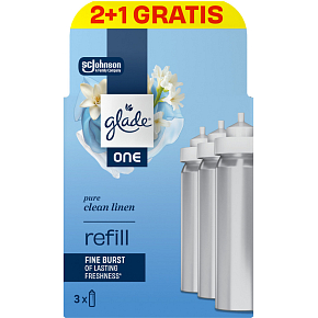 Glade ONE náhradní náplně do osvěžovače vzduchu Pure Clean Linen 3×10 ml, 30 ml Glade ONE náhradní náplně do osvěžovače vzduchu Pure Clean Linen 3×10 ml, 30 ml