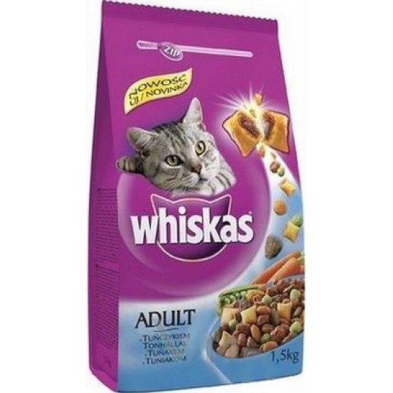 Whiskas Dry s tuniakom, zeleninou a polšt.s náplňou 300 g