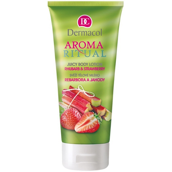 Dermacol Aroma Ritual Rebarbora a Jahody Svieža telové mlieko 200 ml