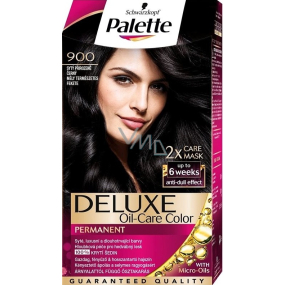 Schwarzkopf Palette Deluxe farba na vlasy 900 Sýta prirodzene čierna 115 ml