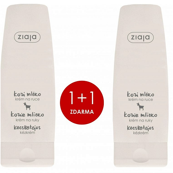 Ziaja Kozie mlieko krém na ruky a nechty 80 ml + krém na ruky a nechty 80 ml suchá pokožka, duopack