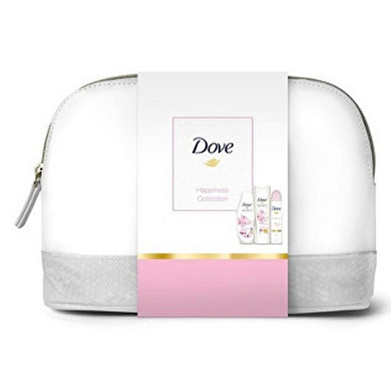 Dove Glowing Ritual sprchový gel pre ženy 250 ml + telové mlieko 250 ml + Powder Sof dezodorant sprej 150 ml + etue, kozmetická sada