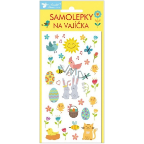 Samolepky na vajíčka veľkonočné nové gélové veselé velikonoce č.4 19 x 9 cm