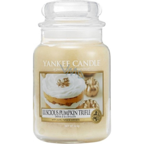 Yankee Candle Luscious Pumpkin Trifle - Lahodná tekvicové pochúťka vonná sviečka Classic veľká sklo 623 g