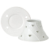 Yankee Candle White Hearts tienidlo malé 8 x 9 cm + tanier malý 9 x 9 cm na sviečku malú Classic