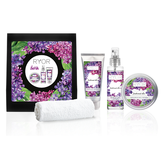 Ryor Orgován telové maslo 200 ml + krém na ruky 100 ml + osviežujúci hmla 100 ml + mäkký froté uterák 30 x 50 cm, kozmetická sada