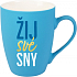 Albi Velvet hrnček Žiť svoje sny tyrkysová 300 ml