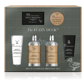Baylis & Harding Konopný a bergamotový sprchový gél 300 ml + šampón na vlasy a umývací gél 300 ml + toaletné mydlo 150 g + balzam po holení 130 ml + prípravok na umývanie tváre 130 ml + soľ do kúpeľa 100 g, kozmetická sada pre mužov