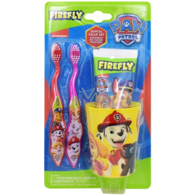 Paw Patrol Zubná kefka Paw Patrol 2 ks + zubná pasta 75 ml + pohárik, kozmetická súprava pre deti