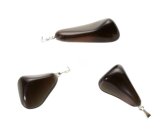 Obsidiánový príves Smoke Trommel prírodný kameň M cca 2,5 cm, záchranný kameň