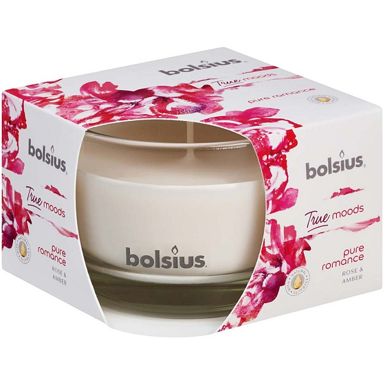 Vonná sviečka Bolsius True Moods Pure Romance v skle 90 x 63 mm