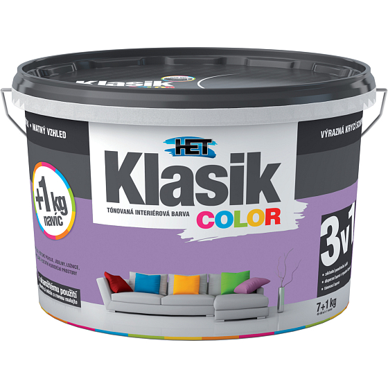 Het Klasik Color maliarska farba, 0347 fialová, 7+1 kg