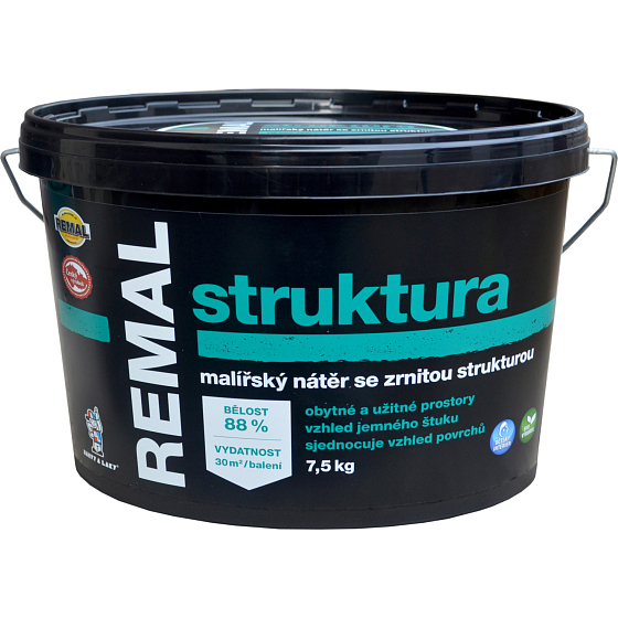 REMAL Štruktúra maliarska farba so zrnitou štruktúrou, 7,5 kg