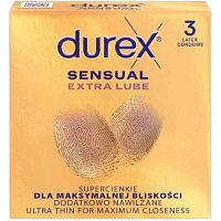 Durex Sensual Extra Lube kondómy, 3 ks
