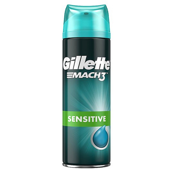 Gillette Mach3 Sensitive gél na holenie pre mužov 200 ml
