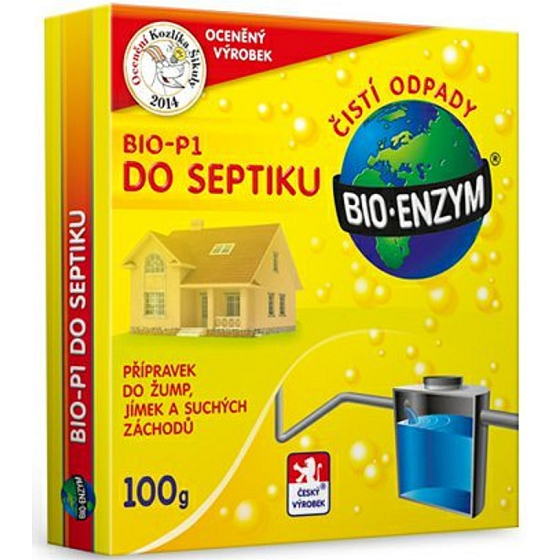 Bio-Enzym Bio-P1 Biologický prípravok do septiku, žumpy, suchého záchodu 100 g na likvidáciu organických nečistôt