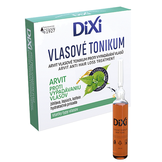 Dixi Arvit vlasové tonikum proti vypadávaniu vlasov pre všetky typy vlasov, v ampulkách 6 x 10 ml