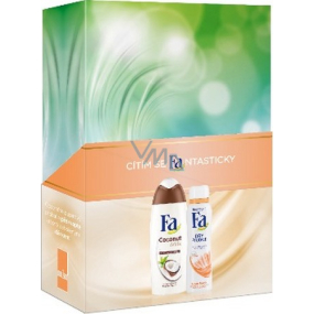 Fa Coconut Milk sprchový gél 250 ml + Dry Protect antiperspirant dezodorant sprej 150 ml, kozmetická sada